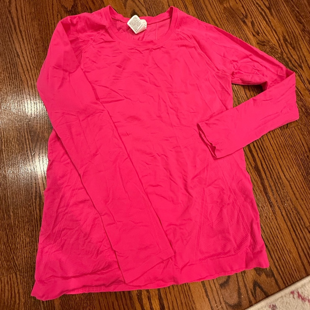 Athleta Women's Long Sleeve Tee - Bright Pink